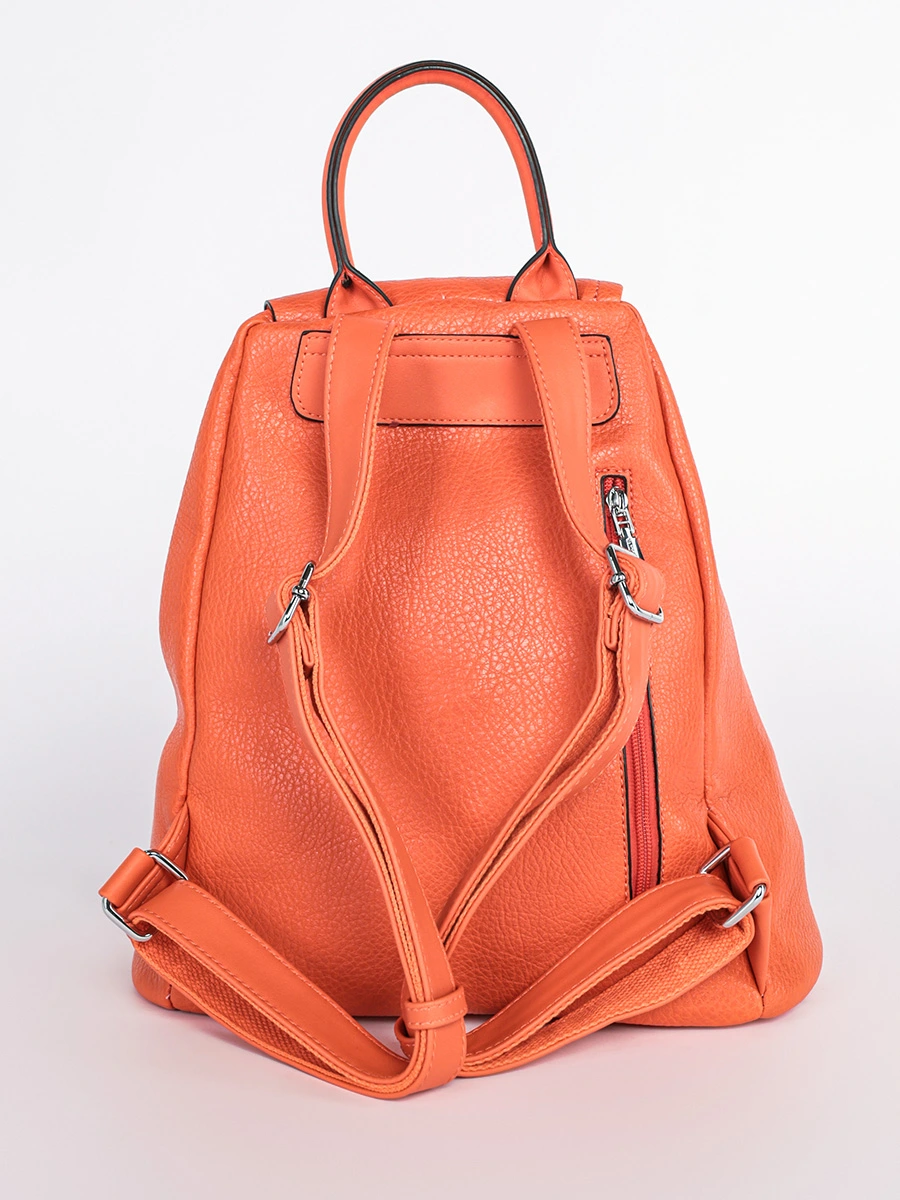 Рюкзак оранжевого цвета с откидным клапаном
